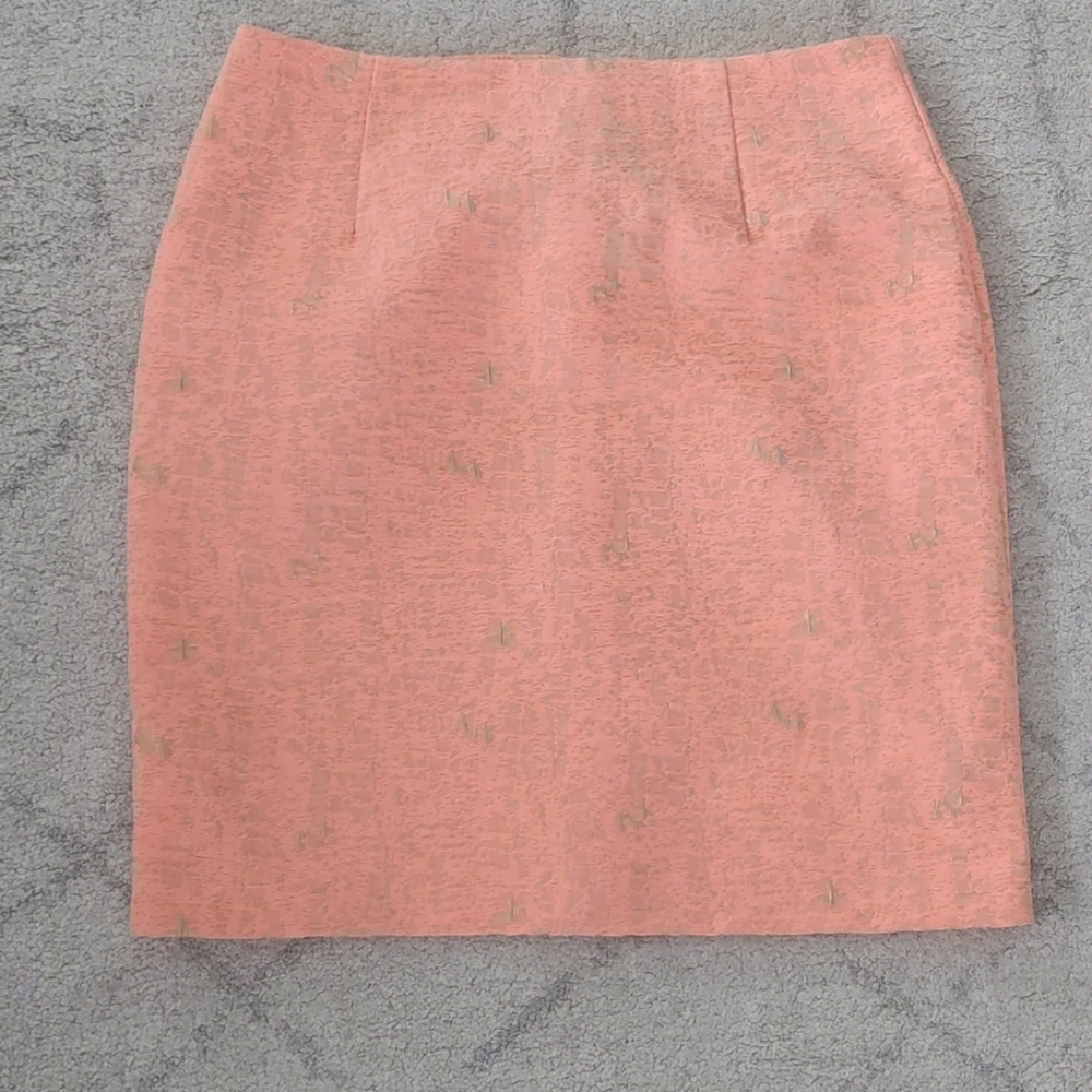 Gold and orange pencil skirt